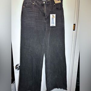 BCBG Black Wide-Leg High-Rise Jeans